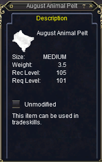 August Animal Pelt